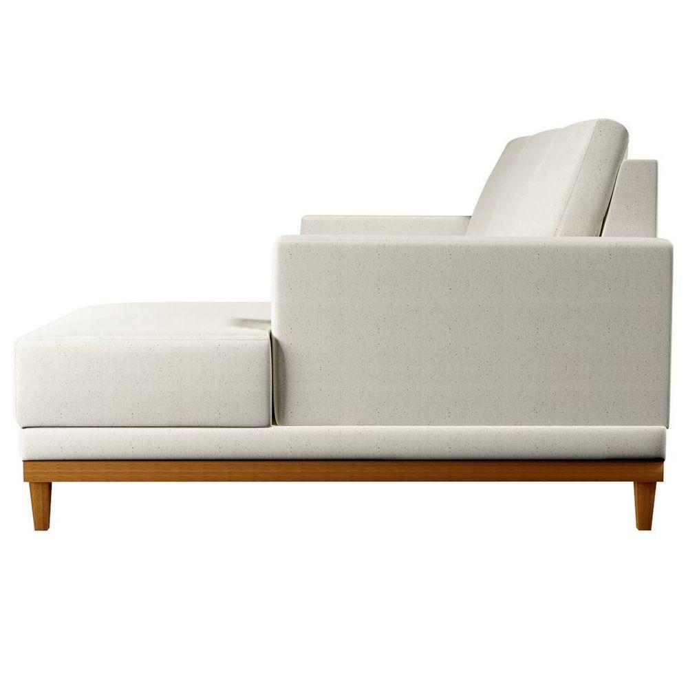 Sofá Kayrós 200cm 3 Lugares Com Chaise Esquerdo D05 Linho Cru - 2