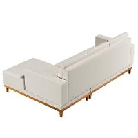 Sofá Kayrós 200cm 3 Lugares Com Chaise Esquerdo D05 Linho Cru - 5