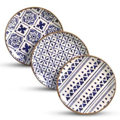 Jogo De Pratos Sobremesa Em Cerâmica Coup Asteca Com 6 Peças 20cm Porto Brasil