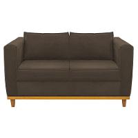 Sofá 2 Lugares Europa Suede Marrom - 5