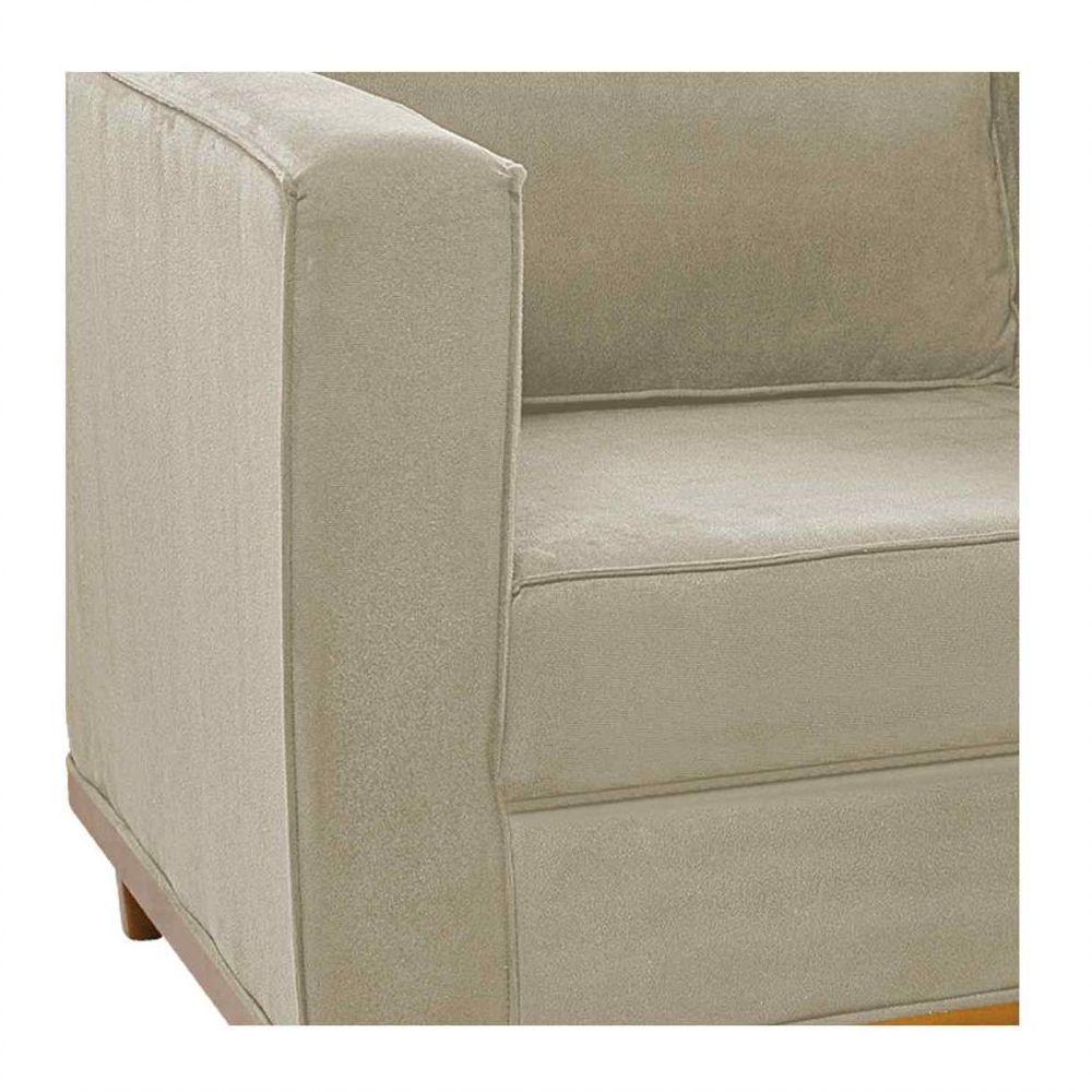 Sofá 2 Lugares Europa Linho Bege - 3