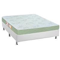 Cama Box Casal: Colchão Espuma Castor D33 Sleep Max + Base CRC Courano White(138x188) - 1