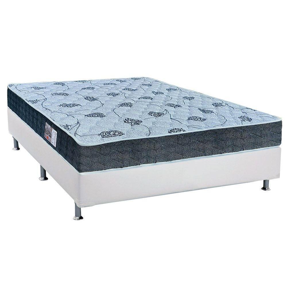 Cama Box Casal: Colchão Espuma D45 Orthoflex Comfortpedic Line + Base CRC Courano White(138x188) - 1
