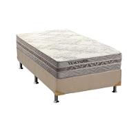 Cama Box Solteiro: Colchão Molas MasterPocket Ensacadas Paropas   Texture + Base CRC Suede Clean(88x188) - 1