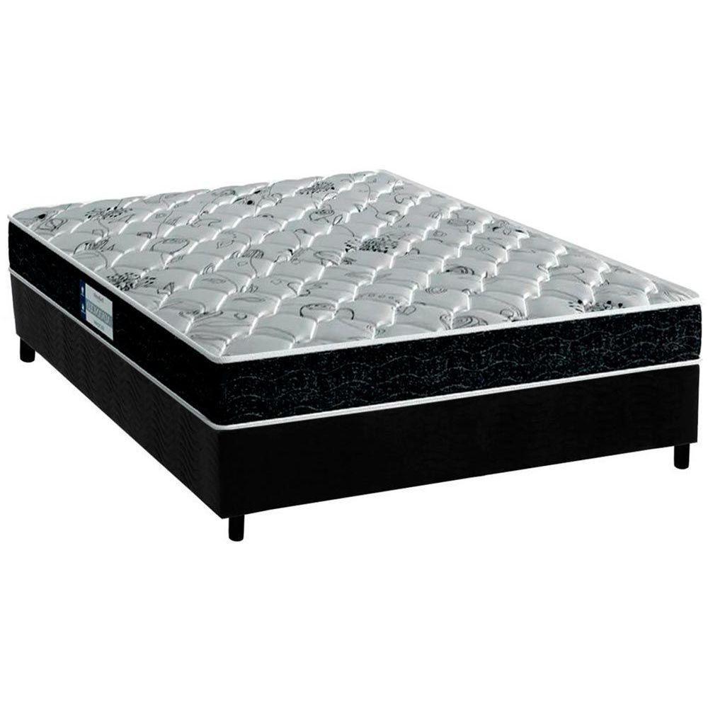 Cama Box Casal: Colchão Espuma Probel D45/EP Advanced Tech2000 + Base CRC Suede Black(138x188) - 1