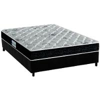 Cama Box Casal: Colchão Espuma Probel D45/EP Advanced Tech2000 + Base CRC Suede Black(138x188) - 1