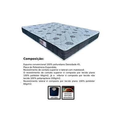 Cama Box Casal: Colchão Espuma D45 Orthoflex /EP Cecina + Base CRC Suede  White(138x188)
