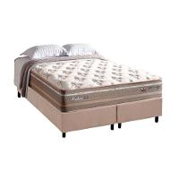 Cama Box King: Colchão Molas Herval Maxspring Moskow + Base CRC Suede Clean(193x203) - 1