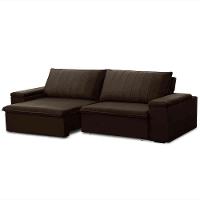 Sofá Retrátil Reclinável 3 Lugares 245Cm Baluart F05 Veludo Marrom - 2