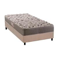 Cama Box Solteiro: Colchão Anatômico Herval Ag65 Fort + Base Crc Suede Clean(88X188) - 1