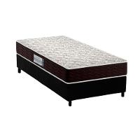 Cama Box Solteiro: Colchão Espuma D33 Probel Advanced + Base CRC Suede Black(88x188) - 1