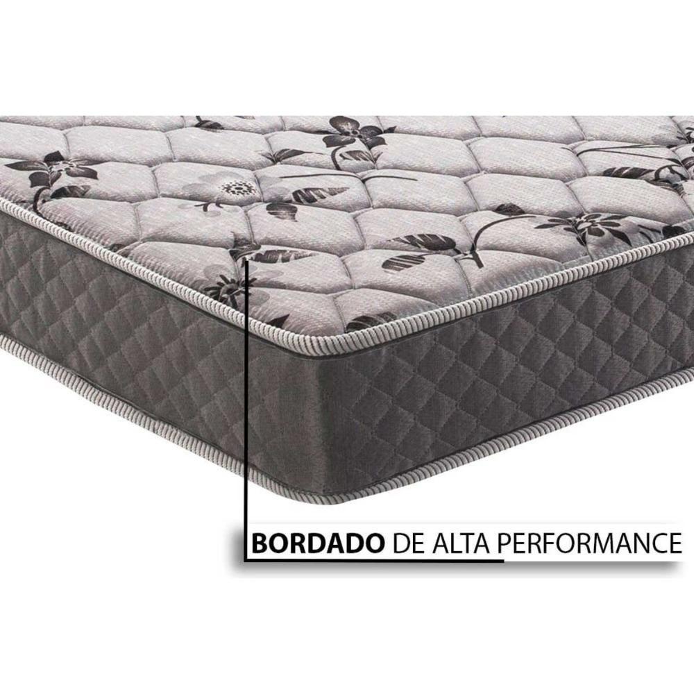 Cama Box Baú Casal: Colchão Anatômico Herval D28 / AG65 Ortopedic Black + Base CRC Suede Black(138x188) - 6