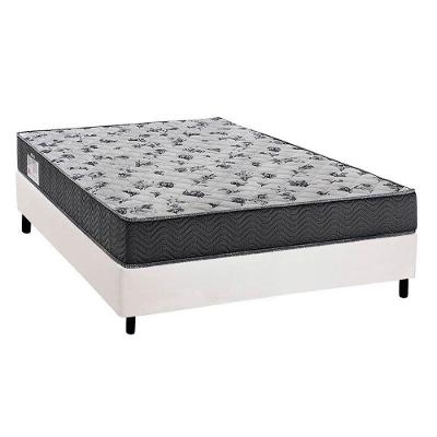 Cama Box Viúva: Colchão Espuma D33 Ortobom /EP Fort Tech ISO 100 + Base CRC Courano White(128x188)