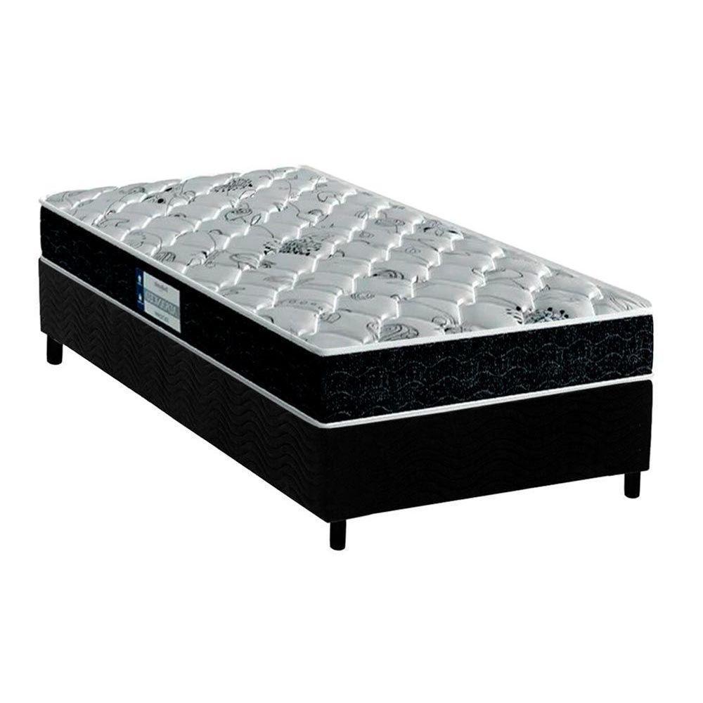 Cama Box Solteiro: Colchão Ortopédico Probel D45/EP Anatômico ProDormir  Advanced Tech2000 + Base CRC Suede Black(88x188) - 1