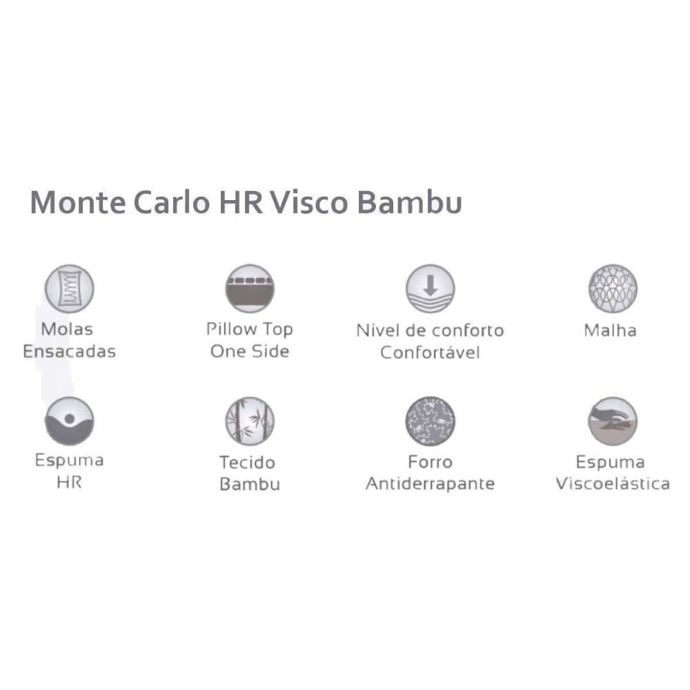 Cama Box Baú King: Colchão Molas Herval MasterPocket Ensacadas Monte Carlo HR Visco + Base CRC Suede Clean(193x203) - 2
