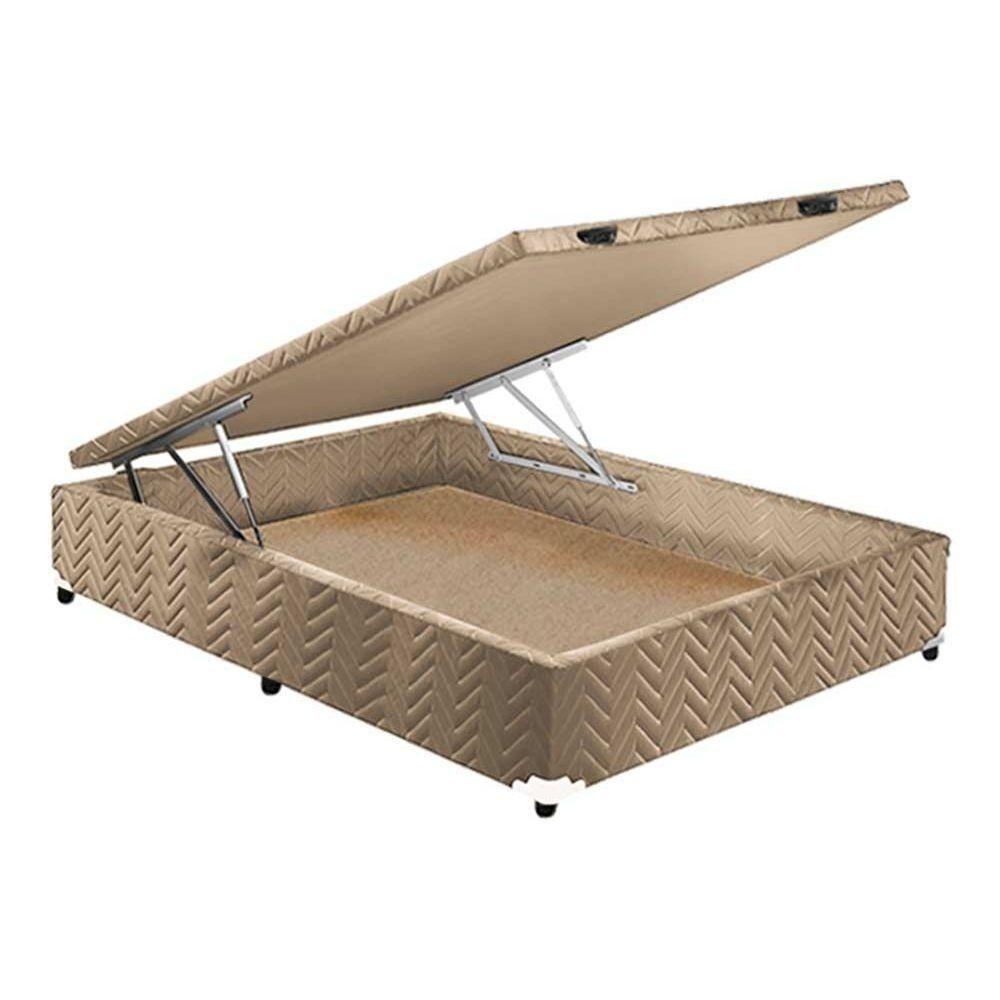 Cama Box Baú Queen: Colchão Espuma D33 Paropas Pasquale + Base CRC Suede Clean(158x198) - 4