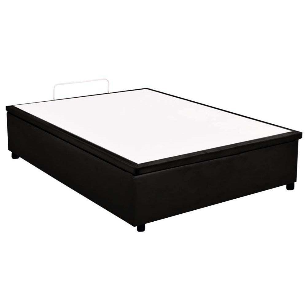 Cama Box Baú Casal: Colchão Molas Ensacadas Paropas MasterPocket Previlege + Base CRC Suede Black(138x188) - 2
