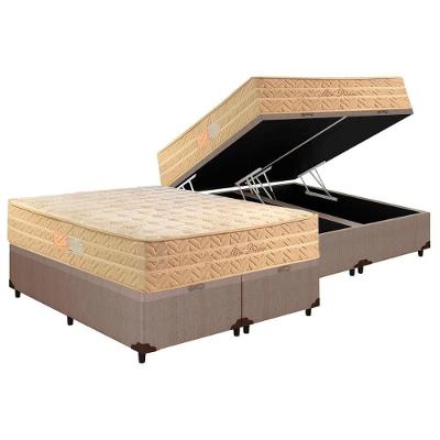 Cama Box Baú King: Colchão Molas Ensacadas Paropas MasterPocket Star Dream + Base CRC Courano Clean(193x203)