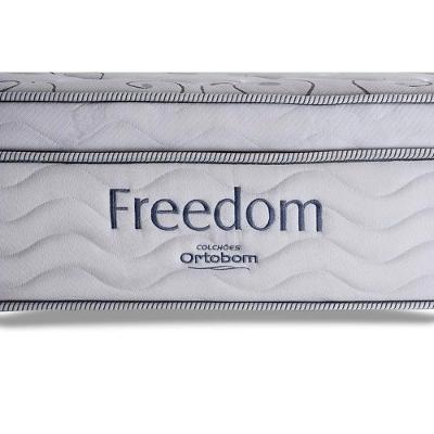 Cama Box Baú Casal: Colchão Molas Ensacadas Ortobom SuperPocket Freedom Visco + Base CRC Courano White(138x188)