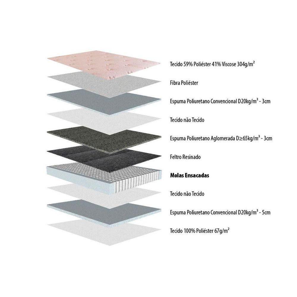 Cama Box Baú King: Colchão Molas MasterPocket Ensacadas Herval   Pallace Bambu Plus + Base CRC Suede Bege(193x203) - 3