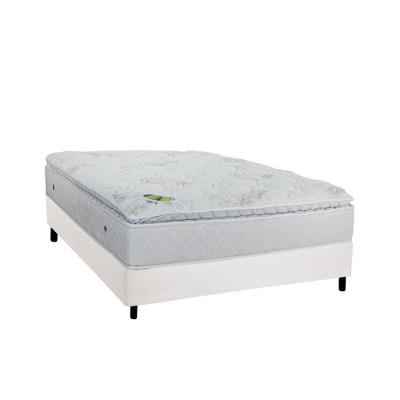 Cama Box Casal: Colchão Molas Ensacadas Luckspuma MasterPocket Maxi Dream + Base CRC Suede White(138x188)