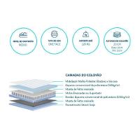 Cama Box c/Auxiliar Casal: Colchão Polar Superlastic Safira Clean + Base CRC Rústico Bege(138x188)