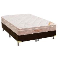 Cama Box Queen: Colchão Espuma Ortobom Viscomemory + Base CRC Suede Brown(158x198) - 1