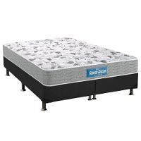 Cama Box Queen: Colchão Espuma D45 Probel Guarda Costas Plus + Base CRC Suede Gray(158x198) - 1
