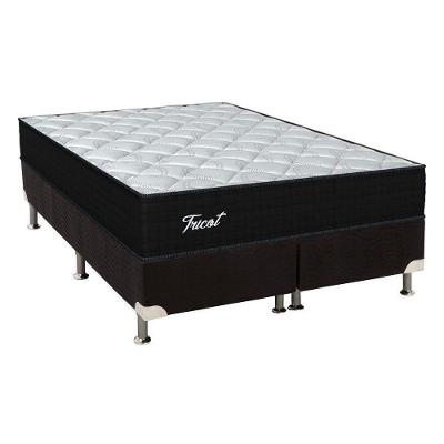 Cama Box King: Colchão Molas Ensacadas Orthoflex Masterpocket Tricot + Base Crc Suede Black(193X203)