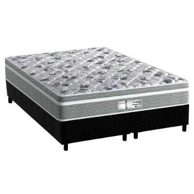 Cama Box Queen: Colchão Molas Masterpocket Ensacadas Probel Evolution + Base Black(158X198)
