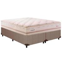 Cama Box Queen: Colchão Molas Herval Maxspring England + Base CRC Courano Clean(158x198) - 1
