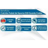 Cama Box Baú c/Auxiliar Solteiro: Colchão Espuma Probel D33 Guarda Costa + Base CRC Courano White(88x188) - 3