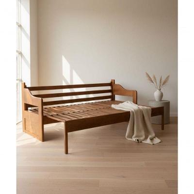 Sofá Cama 1,90l X 90p-1,60aberto X 80a - Madeira Maciça - Móveis De Gramado - Castanho