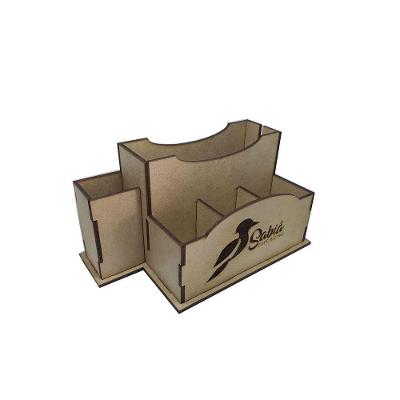 Porta Guardanapo E Sachê Em Mdf - 10 Unidades - Personalizado Com Logo