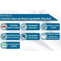 Cama Box Solteiro: Colchão Molas Anjos Superlastic King Best + Base CRC Courano White(88x188)