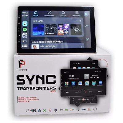 Multimídia Transformers Tela Giratória 10 Pol Android Carplay
