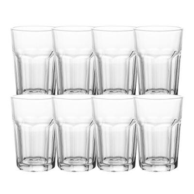 Jogo 8 Copos De Vidro Alto Vidro Para Drink Bebidas Allure Transparente 425ml Wolff