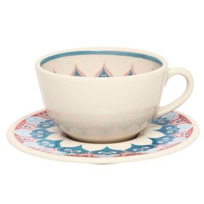 Kit 2 Xícaras Com Pires Unni Cosmic Oxford® Cerâmica 200ml