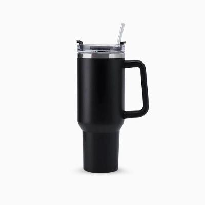 Copo Térmico Grande 1200 Ml Canudo Parede Dupla - Preto