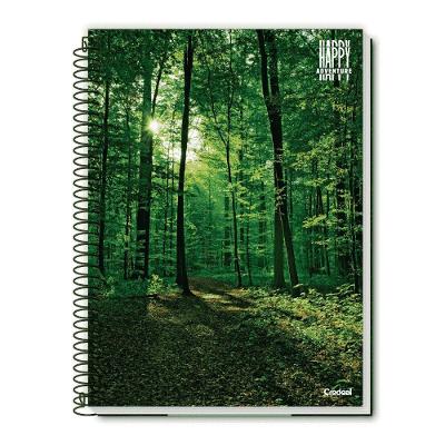 Caderno Espiral Universitário 10 Matérias 200 Folhas Happy Adventure Credeal Estampa 4