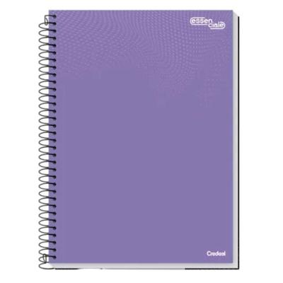 Caderno Espiral Universitário A4 10 Matérias 160 Folhas Essenciale Credeal Lilas