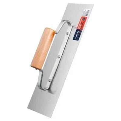 Desempenadeira Lisa de Aço Temperado com Cabo de Madeira 12x25cm At148-2 Pincéis Atlas Desemp.ac