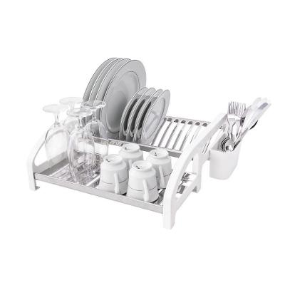 Escorredor 16 Pratos Aço Inox Tipo Cama Branco Domum