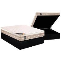 Cama Box Baú Casal: Colchão Molas Castor Bonnel Premium Tecnopedic + Base CRC Suede Black(138x188) - 1