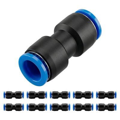 Conexão União Emenda Reta 8mm Pu Pneumática Engate Rápido - 10 Peças