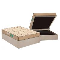 Cama Box Baú Casal: Colchão Espuma Polar D33 Pérola + Base CRC Suede Clean(138x188) - 1