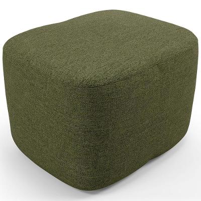 Puff Decorativo Orgânico Para Sala Quarto Saori W01 Linho Verde - Lyam Decor