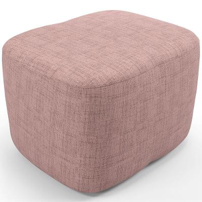 Puff Decorativo Orgânico Para Sala Quarto Saori W01 Linho Rosa - Lyam Decor