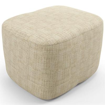 Puff Decorativo Orgânico Para Sala Quarto Saori W01 Linho Bege - Lyam Decor