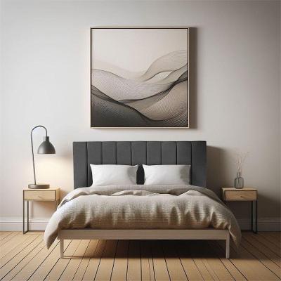 Cabeceira Solteiro 0,90m Holanda Suede - Pallazio Cor Grafite